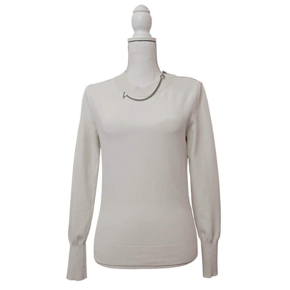 Louis Vuitton Uniforms Lightweight Viscose Knit Pullover Chain Detail Crewneck